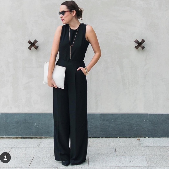black criss cross jumpsuit